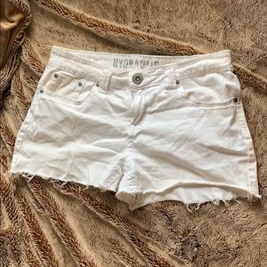 White Jean Shorts